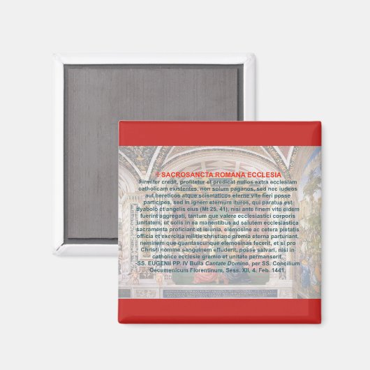 Dogma de Fide "Extra Ecclesiam Nulla Salus" Magneet (Voorkant / Achterkant)