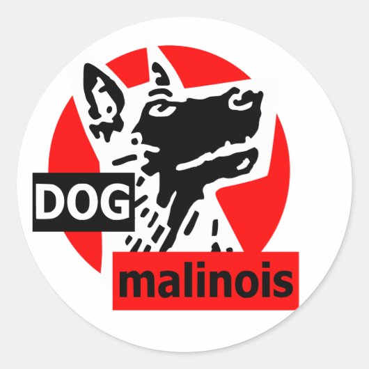 dogma rouge ronde sticker (Voorkant)