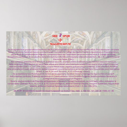 Dogma van de Pontificaliteit Poster (Voorkant)