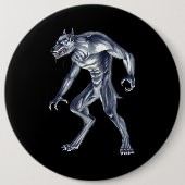 Dogman Cryptid Beast Ronde Button 6,0 Cm (Voorkant)