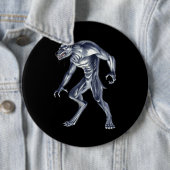 Dogman Cryptid Beast Ronde Button 6,0 Cm (In situ)