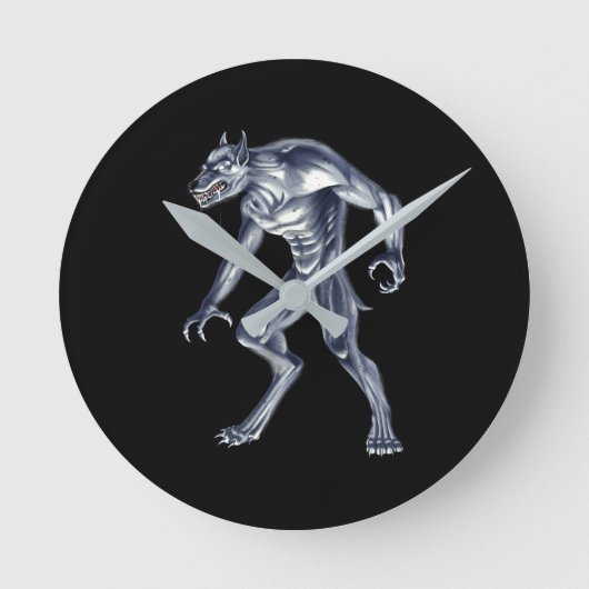 Dogman Cryptid Beast Ronde Klok (Voorkant)