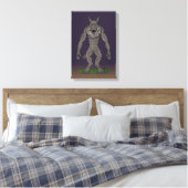 Dogman Cryptid of Weerwolf Canvas Afdruk (Insitu (Slaapkamer))