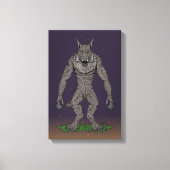 Dogman Cryptid of Weerwolf Canvas Afdruk (Voorkant)