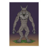 Dogman Cryptid of Weerwolf Foto Afdruk (Voorkant)