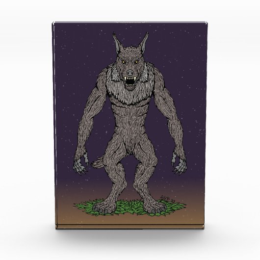 Dogman Cryptid of Weerwolf Fotoblokken (Voorkant)
