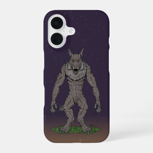 Dogman Cryptid of Weerwolf iPhone 16 Hoesje (Achterkant)
