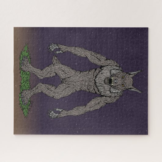 Dogman Cryptid of Weerwolf Legpuzzel (Horizontaal)