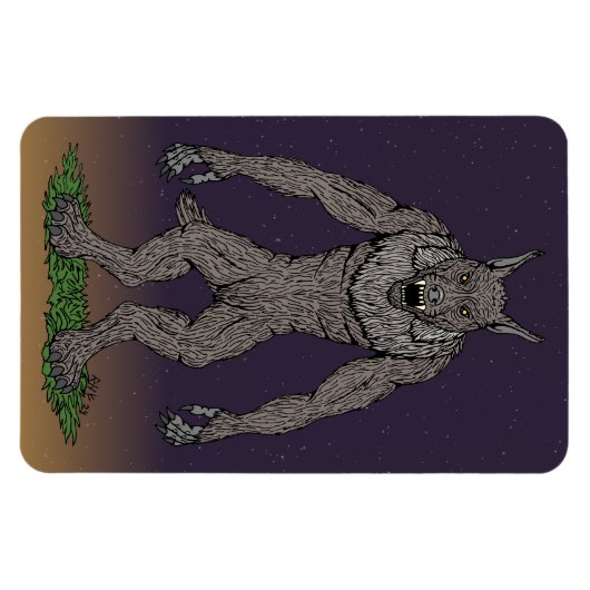 Dogman Cryptid of Weerwolf Magneet (Horizontaal)