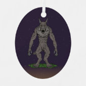 Dogman Cryptid of Weerwolf Metalen Ornament (Voorkant)