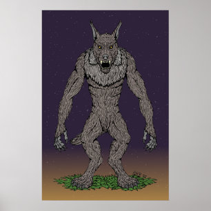 Dogman Cryptid of Weerwolf Poster