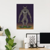 Dogman Cryptid of Weerwolf Poster (Thuiskantoor)