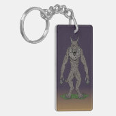 Dogman Cryptid of Weerwolf Sleutelhanger (Voorkant Links)