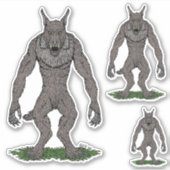Dogman Cryptid of Weerwolf Sticker (Voorkant)