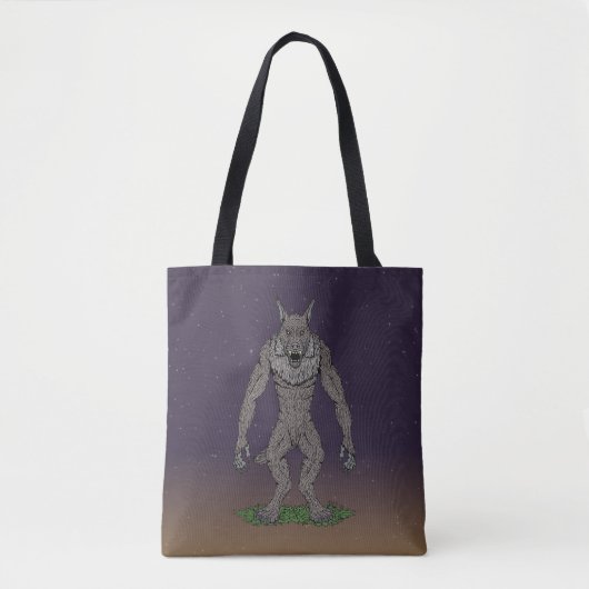 Dogman Cryptid of Weerwolf Tote Bag (Voorkant)