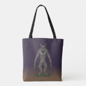 Dogman Cryptid of Weerwolf Tote Bag (Achterkant)