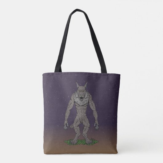 Dogman Cryptid of Weerwolf Tote Bag (Achterkant)
