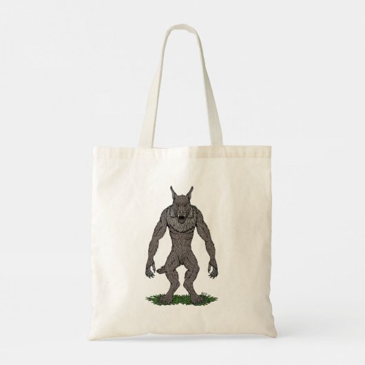 Dogman Cryptid of Weerwolf Tote Bag (Achterkant)