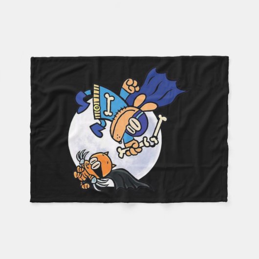 Dogman en kat onmisbaar voor Kind Fleece Deken (Voorkant (Horizontaal))