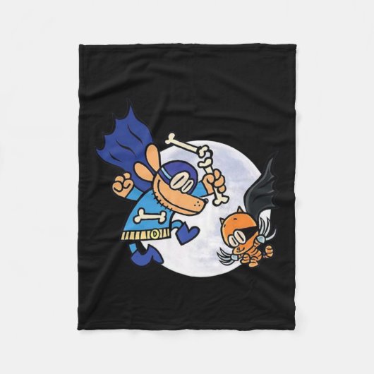 Dogman en kat onmisbaar voor Kind Fleece Deken (Voorkant)