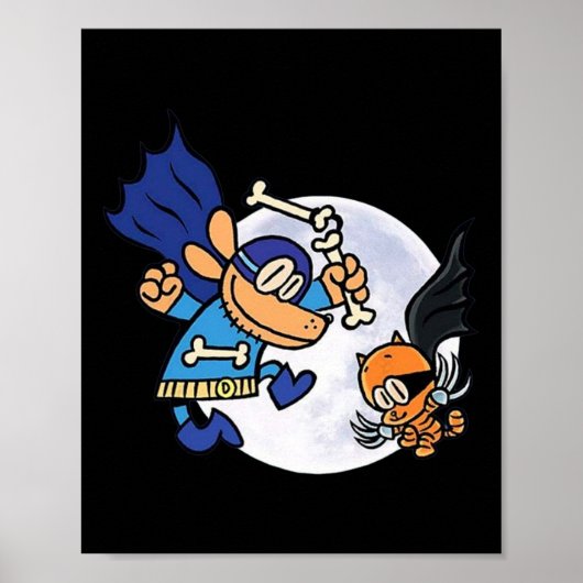 Dogman en kat onmisbaar voor Kind Poster (Voorkant)