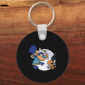 Dogman en kat onmisbaar voor Kind Sleutelhanger (Voorkant)