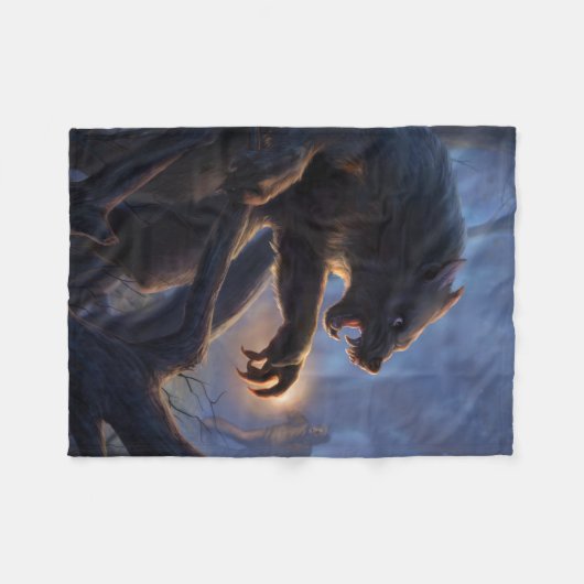 Dogman van Michigan Fleece Deken (Voorkant (Horizontaal))