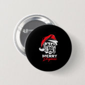 Dogmas Engelse Bulldog Kerstmis Ronde Button 5,7 Cm (Voorkant /achterkant)