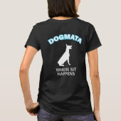 Dogmata: Waar gaat het gebeuren (donker) T-shirt (Achterkant)