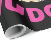 Dognut Rechter Pug Dog eet Donut Cadeaupapier (Rol Hoek)