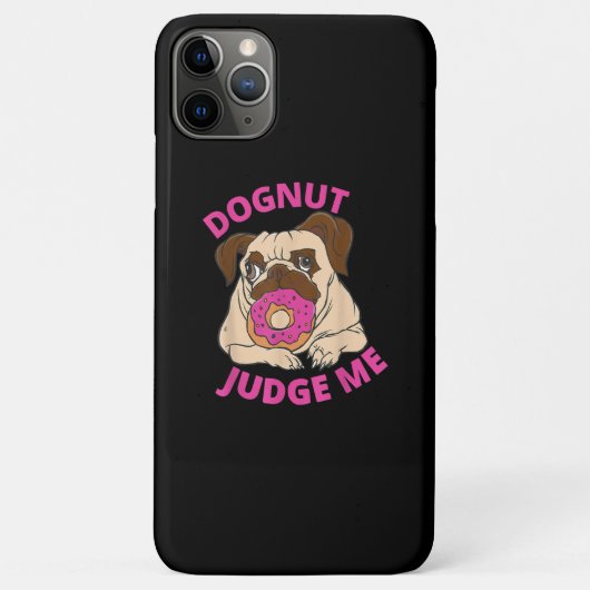 Dognut Rechter Pug Dog eet Donut Case-Mate iPhone Case (Achterkant)