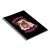 Dognut Rechter Pug Dog eet Donut Notitieboek (Rechterzijde)