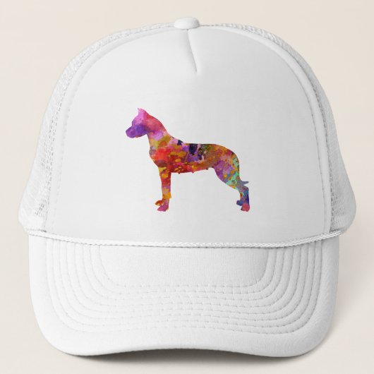 Dogo Argentino 01 in watercolor-2 Trucker Pet (Voorkant)