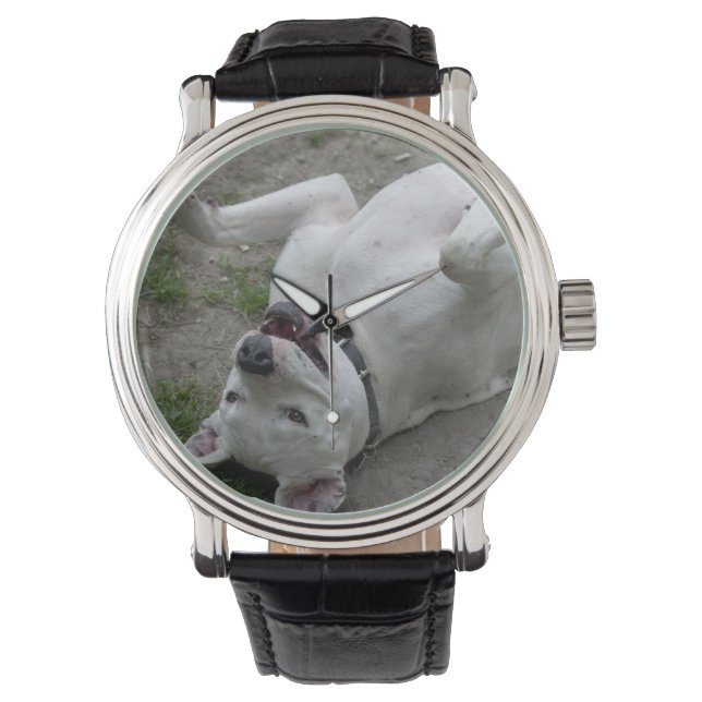 Dogo Argentino afspelen Horloge (Voorkant)
