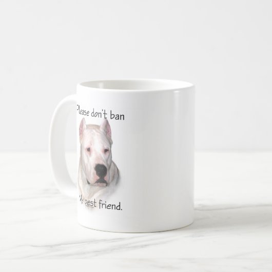 Dogo Argentino Anti-BSL Koffiemok (Voorkant links)