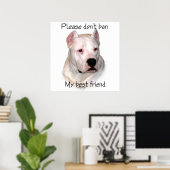 Dogo Argentino Anti-BSL Poster (Thuiskantoor)