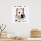 Dogo Argentino Anti-BSL Poster (Keuken)