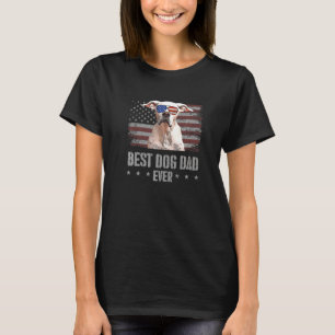 Dogo Argentino Best Dog Dad Oog Retro Verenigde St T-shirt