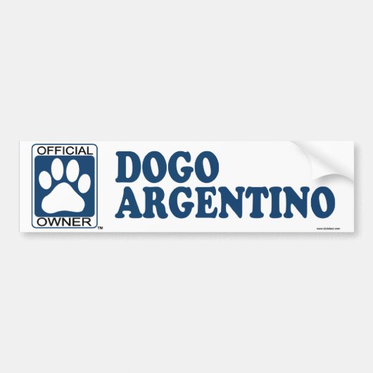 Dogo Argentino Blue Bumpersticker (Voorkant)