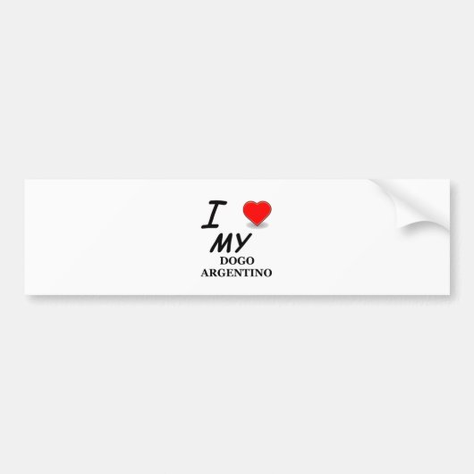 dogo argentino bumpersticker (Voorkant)