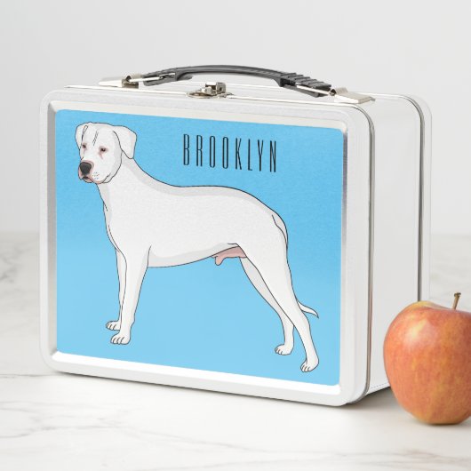 Dogo argentino cartoon afbeelding (In situ)