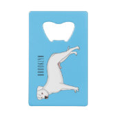Dogo argentino cartoon afbeelding creditkaart flessenopener (Voorkant)