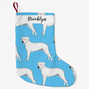 Dogo argentino cartoon afbeelding kleine kerstsok