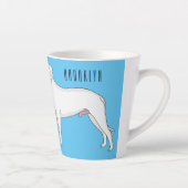 Dogo argentino cartoon afbeelding latte mok (Rechts)