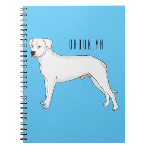 Dogo argentino cartoon afbeelding notitieboek