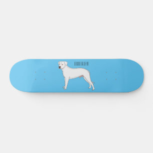 Dogo argentino cartoon afbeelding persoonlijk skateboard