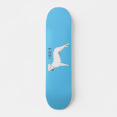 Dogo argentino cartoon afbeelding persoonlijk skateboard (Voorkant)