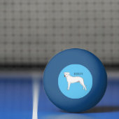 Dogo argentino cartoon afbeelding pingpongbal (Net)