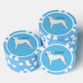 Dogo argentino cartoon afbeelding poker chips (Opstapeling)