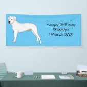 Dogo argentino cartoon afbeelding spandoek (Beurs)